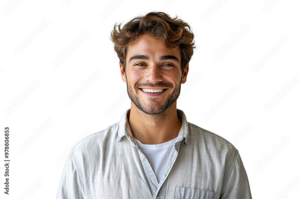 A young man with a smile on his face is holding a laptop A young man with a smile on his face is holding a laptop