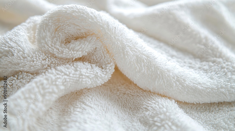 White Towel Texture Background : Generative AI White Towel Texture Background : Generative AI