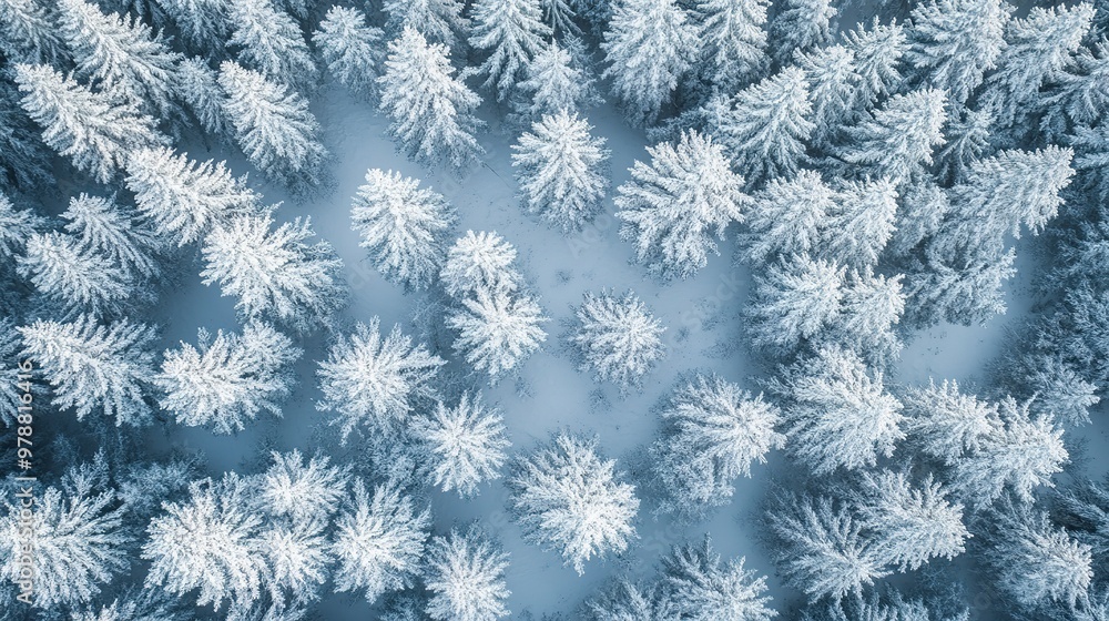 Aerial View of a Snowy Forest Aerial View of a Snowy Forest