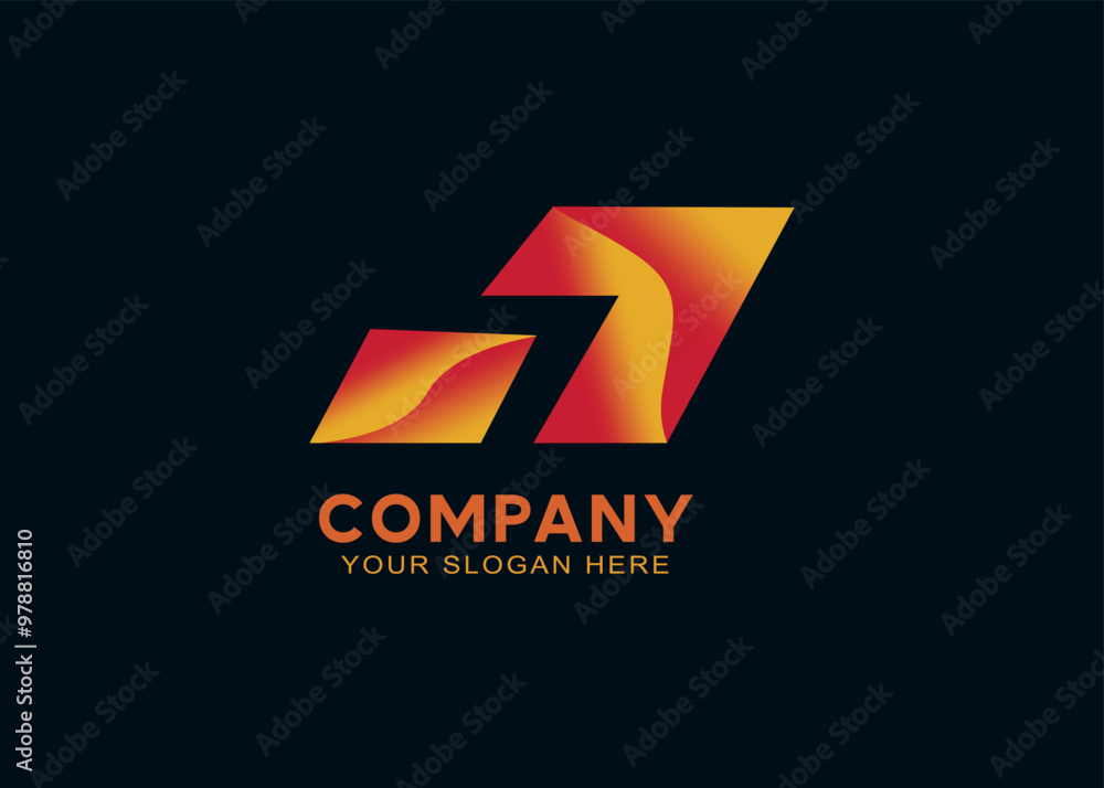 Obraz premium Modern Minimalist Design Bright Gradient Professional Company Logo