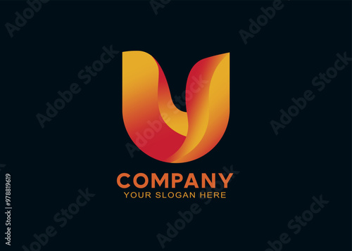 Modern Minimalist Design Bright Gradient Professional Company Logo photo