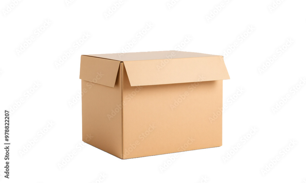 cardboard box mockup isolated on transparent background cardboard box mockup isolated on transparent background