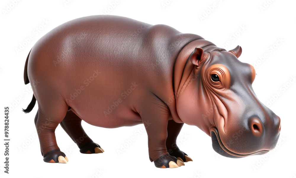 cute Pygmy Hippopotamus isolated on transparent background cute Pygmy Hippopotamus isolated on transparent background