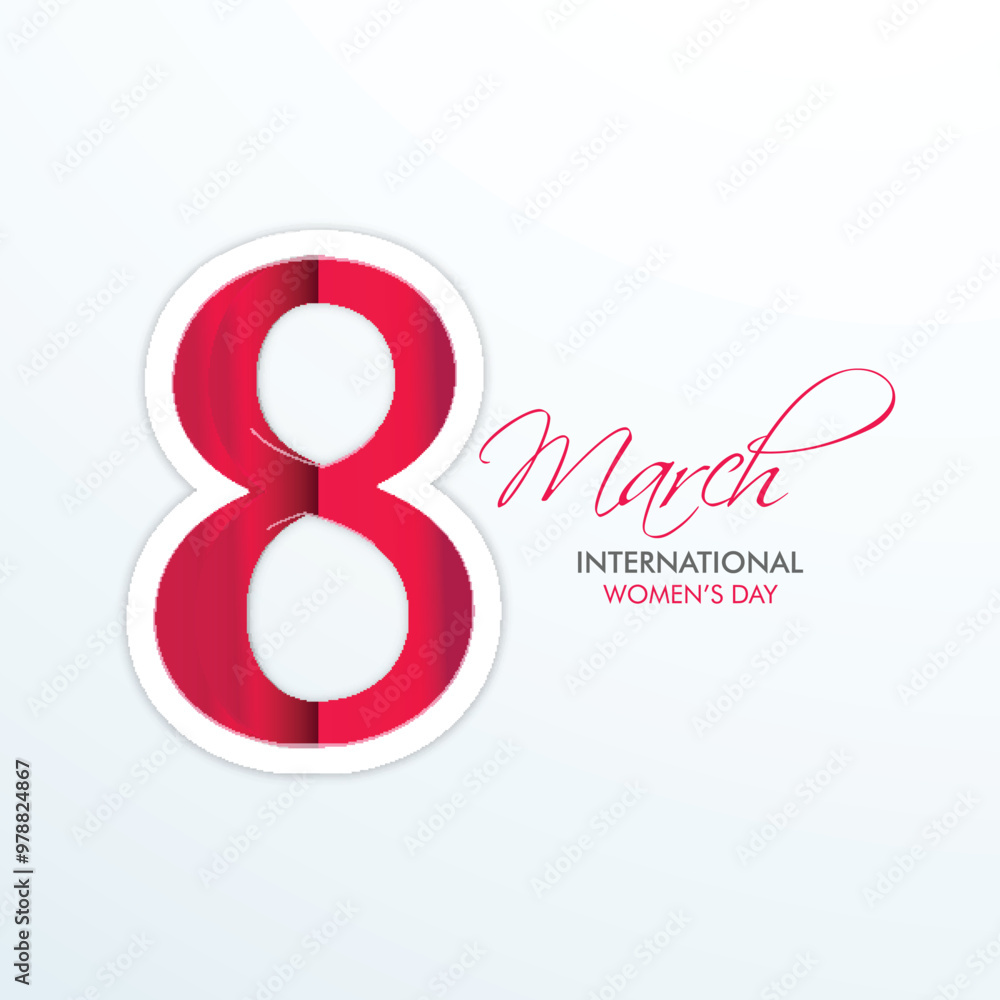 International Women's Day celebration with glossy text. International Women's Day celebration with glossy text.