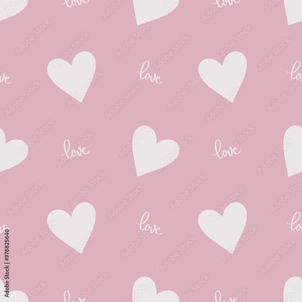 seamless pattern with hearts on pink background seamless pattern with hearts on pink background