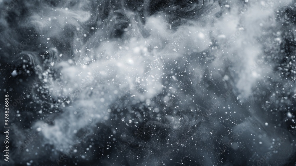 Abstract swirling smoke with dynamic texture and ethereal particles. Abstract swirling smoke with dynamic texture and ethereal particles.