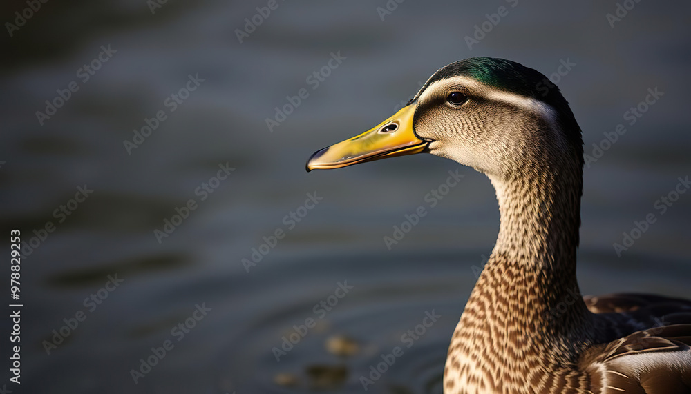 Mallard Duck Swimming Gracefully in a Pond Mallard Duck Swimming Gracefully in a Pond