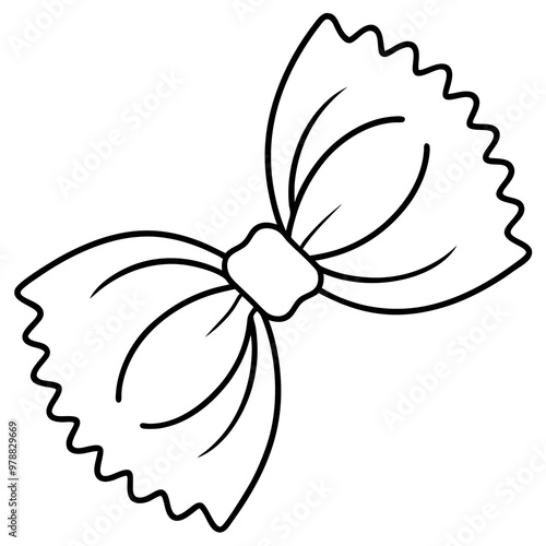 farfalle outline coloring book page line art drawing