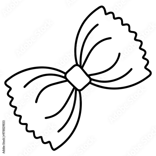 farfalle outline coloring book page line art drawing