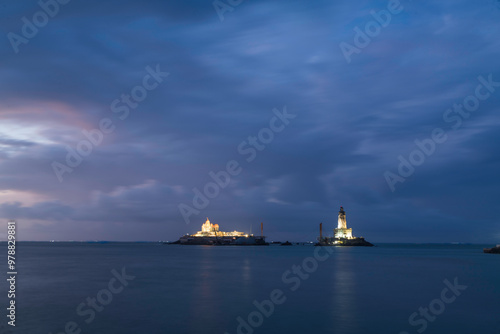 view from Kanyakumari Beach.