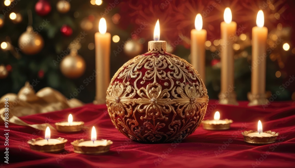 christmas decoration with candles christmas decoration with candles