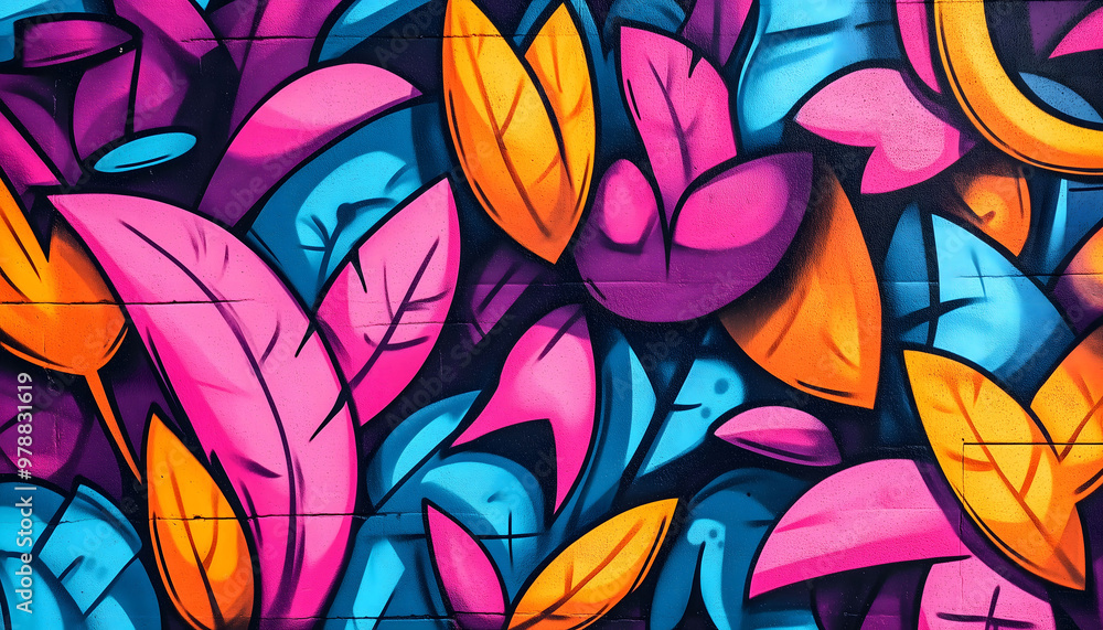 A vibrant illustration of graffiti A vibrant illustration of graffiti