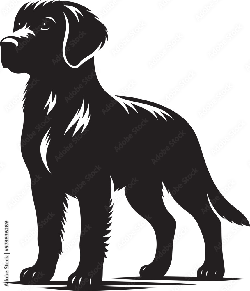 Dog Silhouette isolated on a white background Minimalist dog vector shape Dog Silhouette isolated on a white background Minimalist dog vector shape