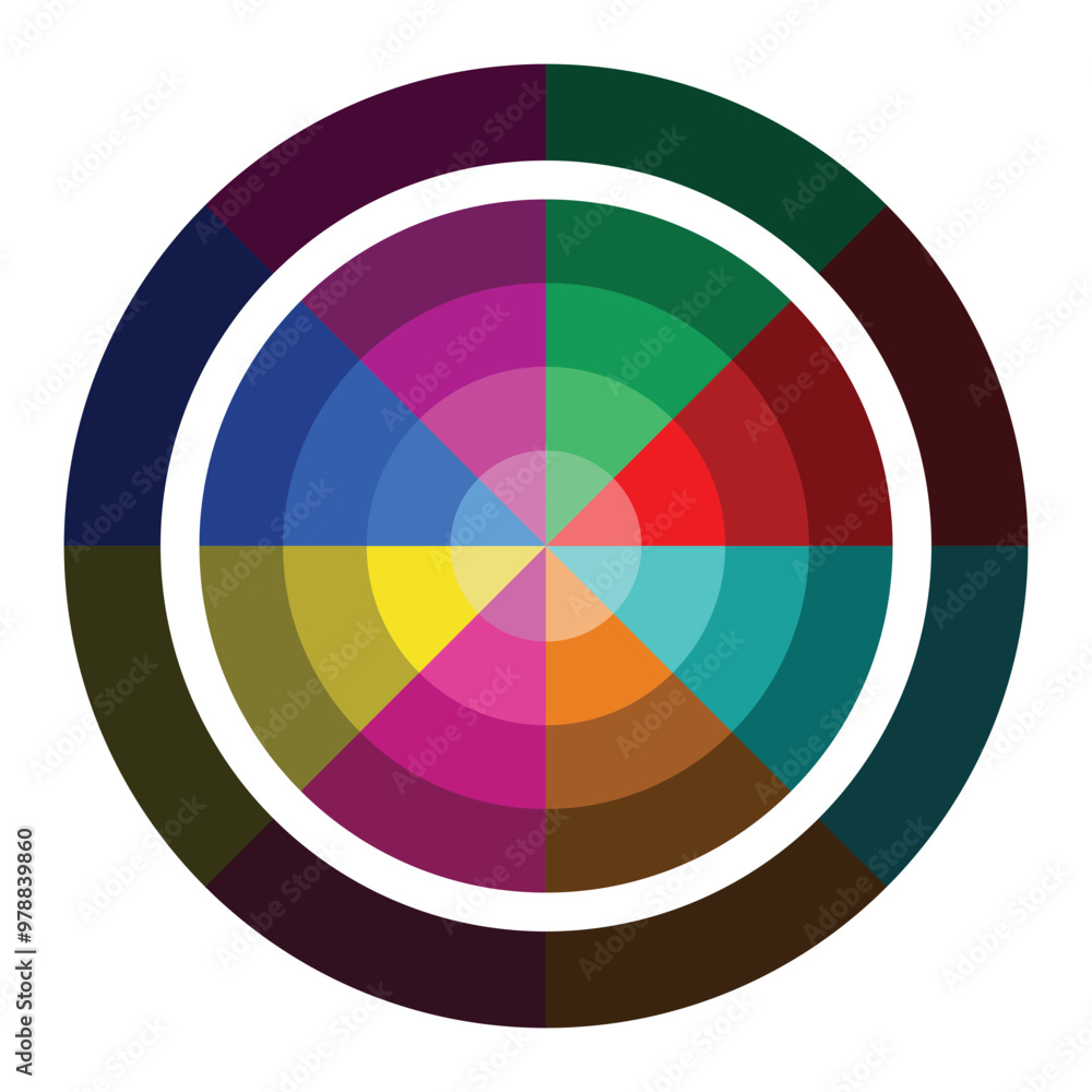 Abstract multi shape color palette swatches Abstract multi shape color palette swatches