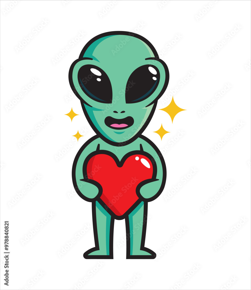Alien mascot character design vector Alien mascot character design vector