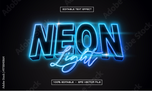 Neon Light Text Style Effect