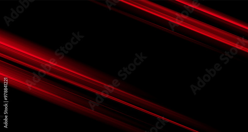 Moving fast blue laser light beams isolated on black background. Abstract light effect. Green lens flare. Horizontal rays glowing in the dark. Vector