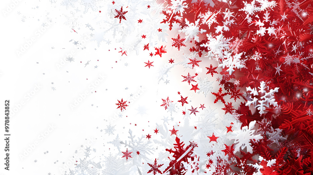 Beautiful festive Christmas interior with red and white flowers. AI Generated Beautiful festive Christmas interior with red and white flowers. AI Generated