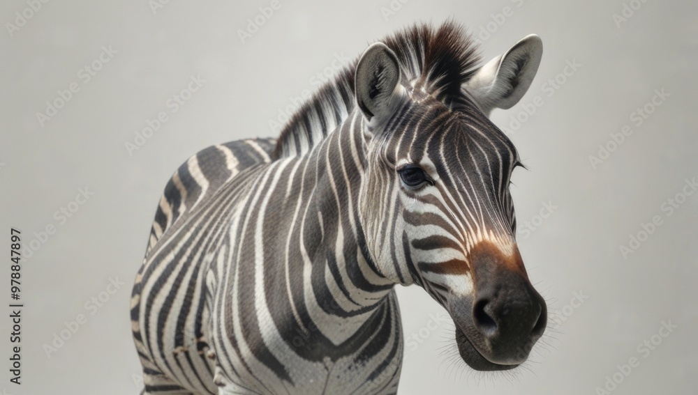 Zebra isolated on a white background Zebra isolated on a white background