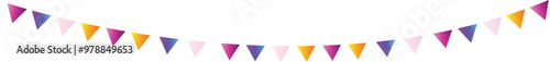 Free Download Colorful party flag decoration flat element. - GFXLoad