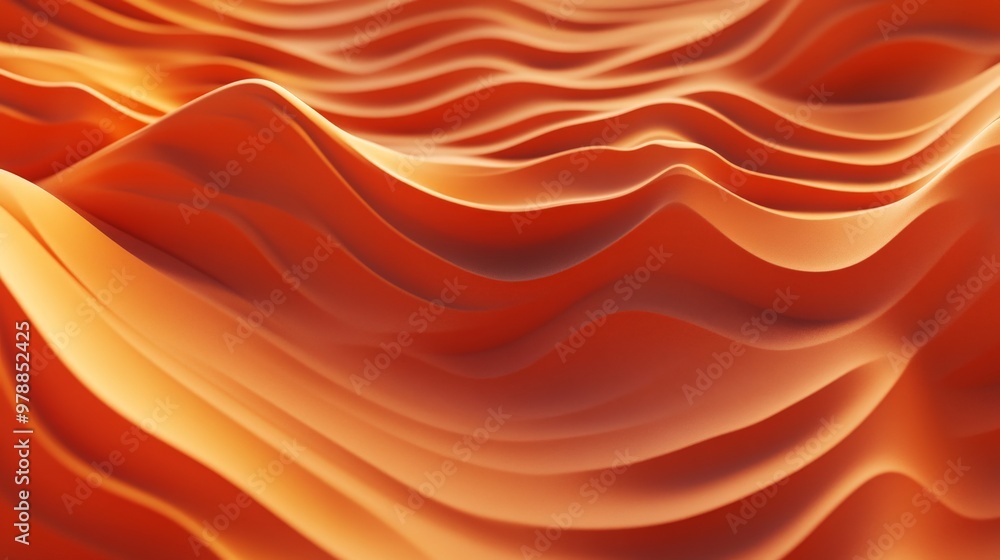 Obraz premium Vibrant abstract waves in warm tones with dynamic flowing patterns and textures