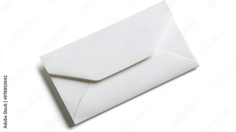 Plain White Envelope with a Soft Shadow Plain White Envelope with a Soft Shadow