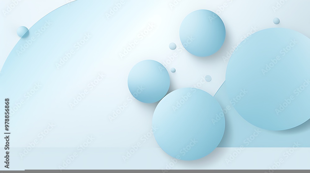 Abstract Minimalist Design with Blue Circles and White Background Abstract Minimalist Design with Blue Circles and White Background