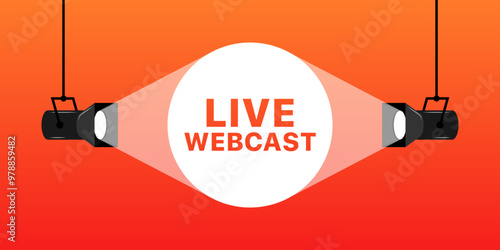 Live webcast icon. Projector icon. Flat style. Vector icon.