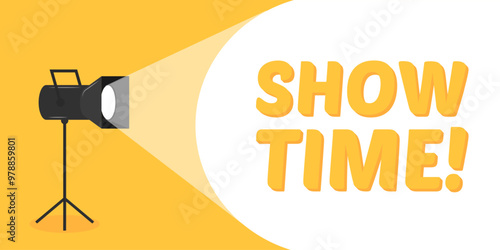 Show time icon. Projector icon. Flat style. Vector icon.