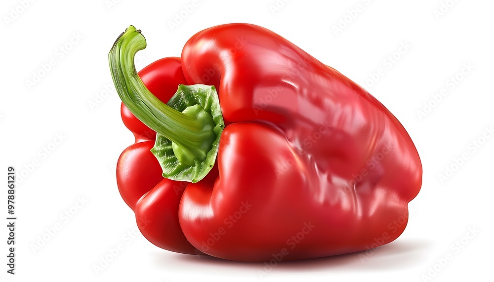Red bell pepper isolated on white background Red bell pepper isolated on white background