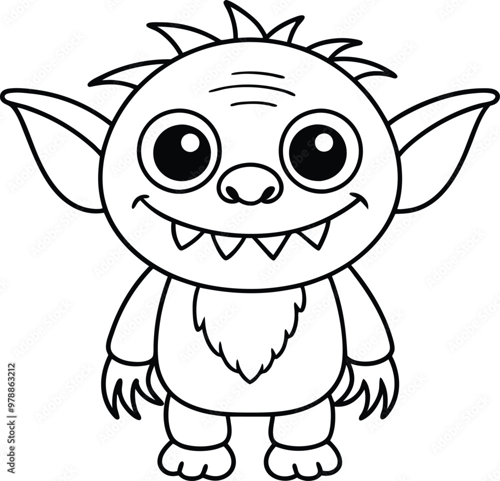 Obraz premium Adorable Cartoon Goblin Character