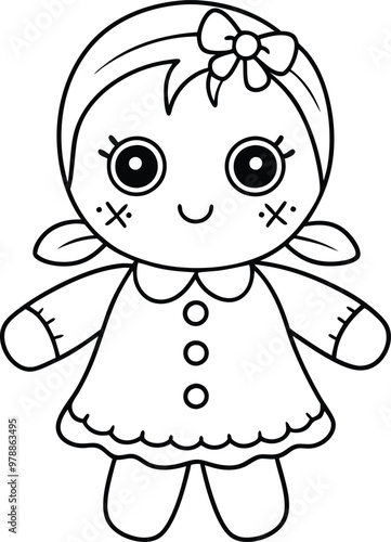 Adorable Cartoon Haunted Doll Character