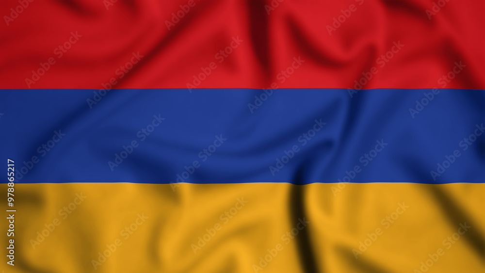 Armenia flag waving in the wind background illustration, silk Armenia flag waving in the wind background illustration, silk