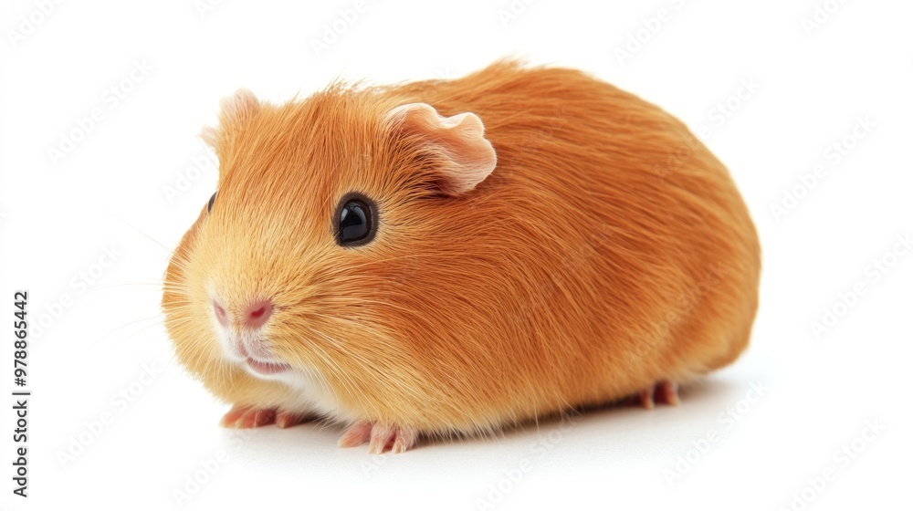 Fototapeta premium Close-up of a Cute Orange Guinea Pig