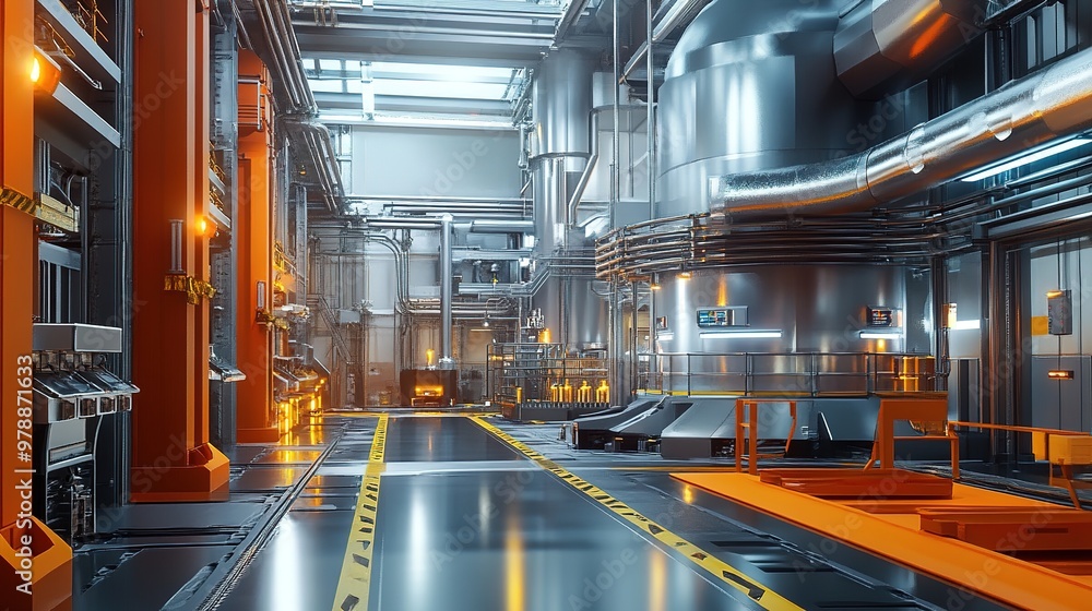 A modern factory floor where engineering meets advanced industrial production A modern factory floor where engineering meets advanced industrial production