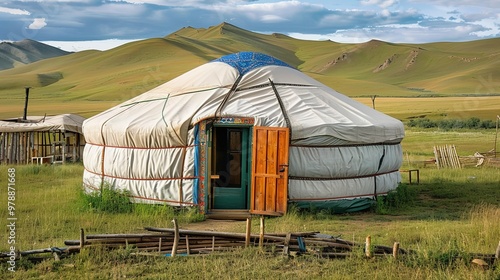 mongolion yurt wallpaper