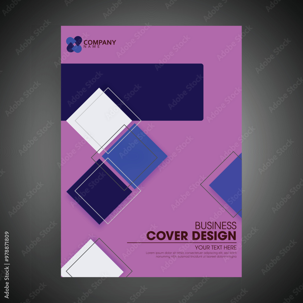 Fototapeta premium Business cover, brochure or template layout with abstract elements.