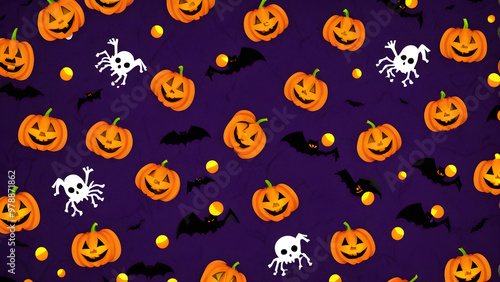 Cute Halloween background, unique Halloween wallpaper, Halloween day concept illustration, ai generated