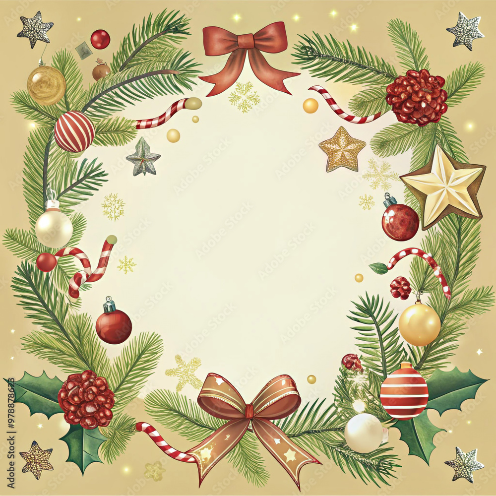 Festive Christmas wreath with red bows, holly, and ornaments 빨간 리본, 호랑가시나무, 장식으로 꾸며진 축제의 크리스마스 화환 Festive Christmas wreath with red bows, holly, and ornaments 빨간 리본, 호랑가시나무, 장식으로 꾸며진 축제의 크리스마스 화환