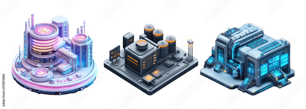 Futuristic cityscapes: modern sci-fi urban architecture Futuristic cityscapes: modern sci-fi urban architecture