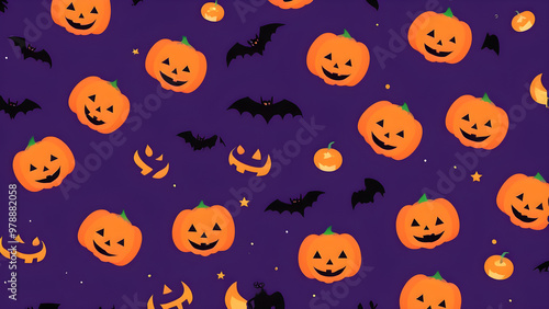 Cute Halloween background, unique Halloween wallpaper, Halloween day concept illustration, ai generated