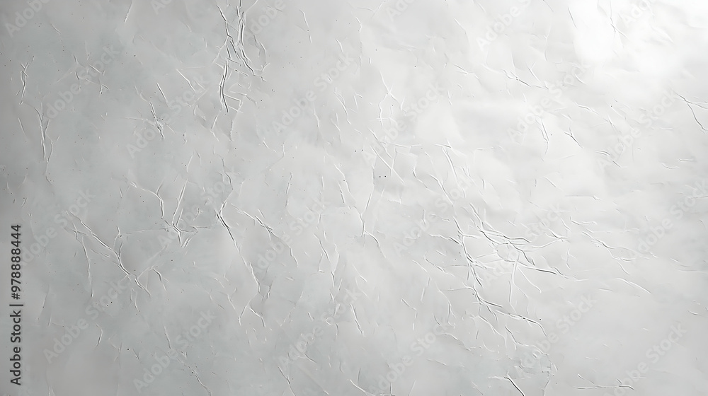 Naklejka premium Abstract White Crumpled Paper Texture Background with Delicate Wrinkles and Subtle Light