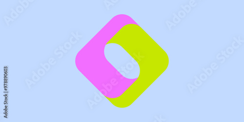 Simple circular logo, an attractive combination of two colors