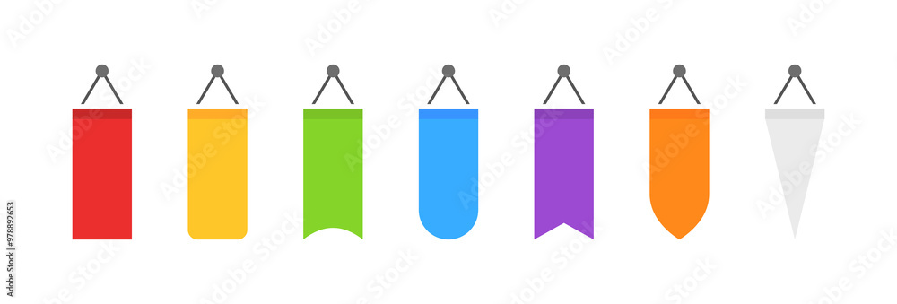 Flag set icons. Flat style. Vector icons. Flag set icons. Flat style. Vector icons.