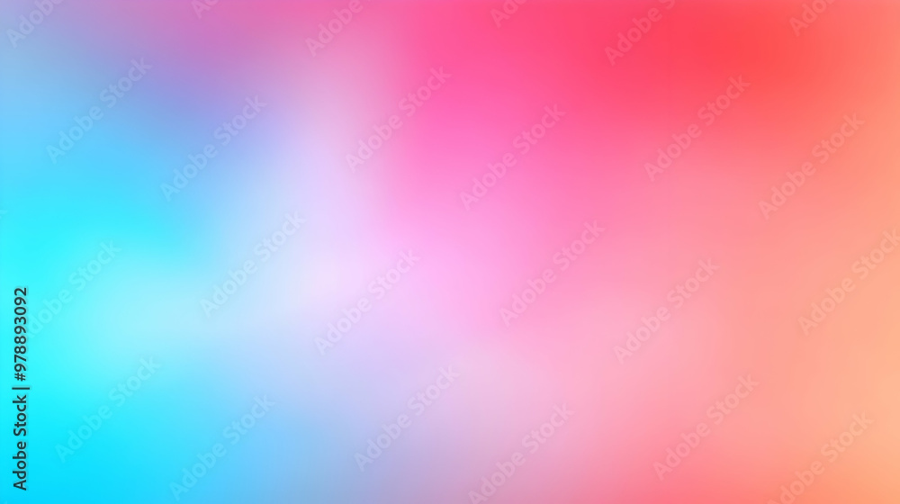Abstract Blurred Background with Gradual Color Transitions From Blue to Pink and Orange Abstract Blurred Background with Gradual Color Transitions From Blue to Pink and Orange