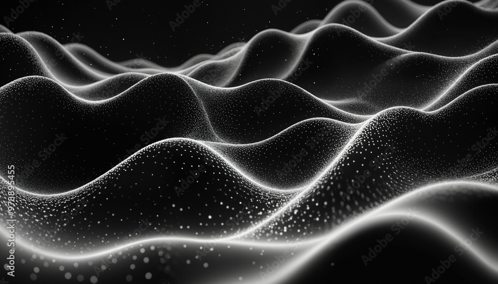 Monochrome digital waves Monochrome digital waves