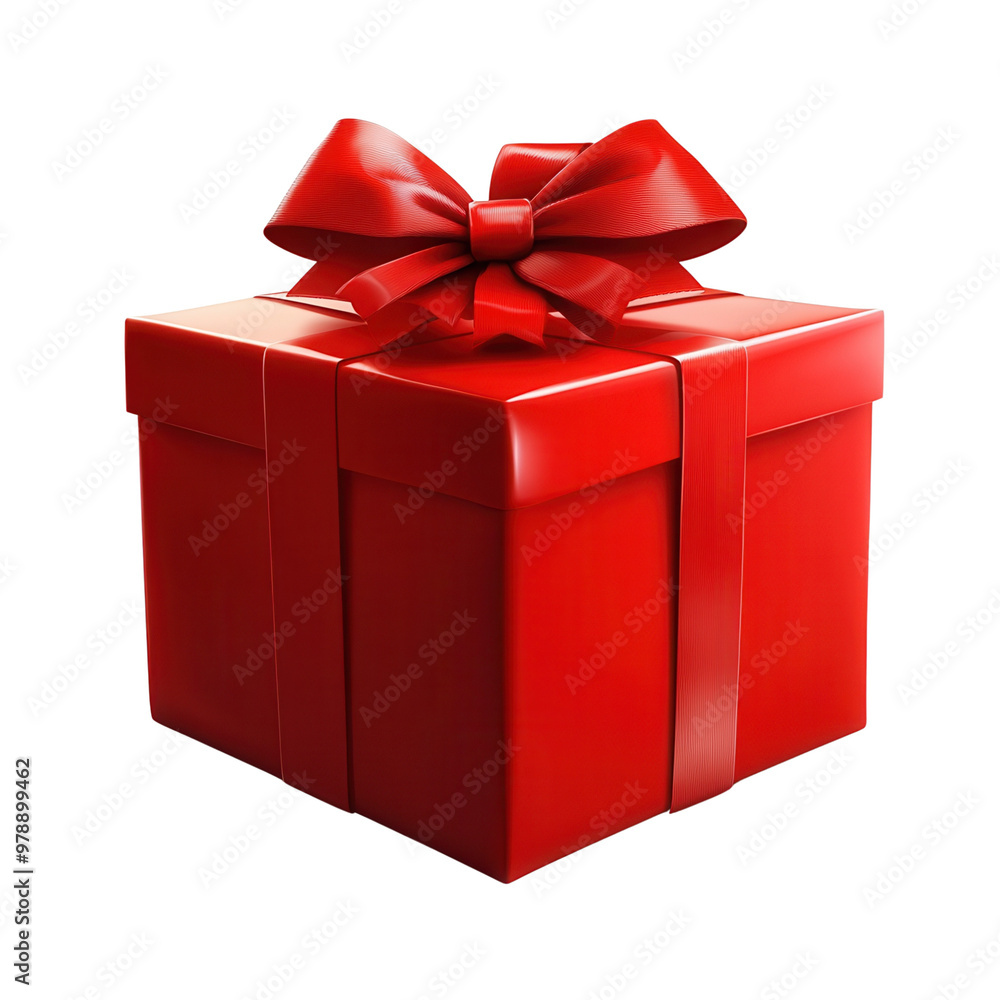 Bright red gift box with a shiny ribbon, perfect for celebrations, holidays, and special occasions. Bright red gift box with a shiny ribbon, perfect for celebrations, holidays, and special occasions.