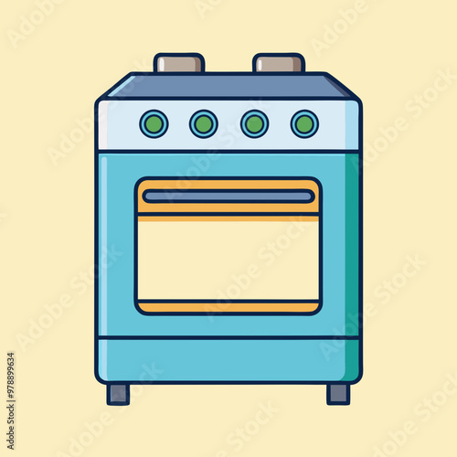 oven stove vector illustration