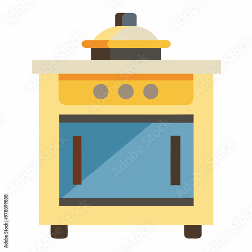 oven stove vector illustration