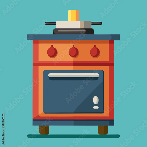 oven stove vector illustration